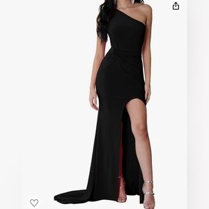 One Shoulder Formal Black dress